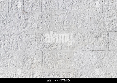 White cement block wall seamless background and texture Stock Photo