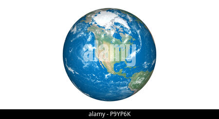 Earth planet bleu water sphere from space Stock Photo