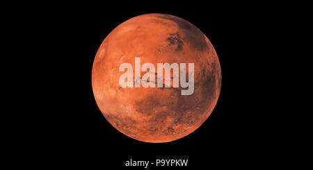 Mars planet solar system the red planet Stock Photo