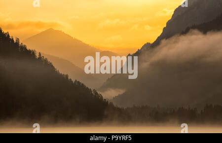 Heiterwanger See at sunrise Stock Photo
