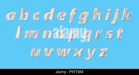 low poly style vector letters set Stock Vector