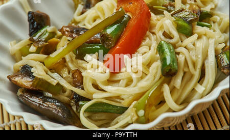 Instant Pot Manchow Noodles , Crispy Fried Noodles Stock Photo