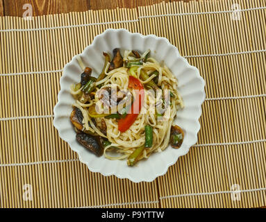 Instant Pot Manchow Noodles , Crispy Fried Noodles Stock Photo