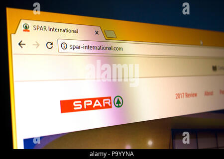 Spar International Website Stock Photo