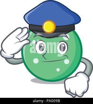 Police circle character cartoon style vector illustration Stock Vector