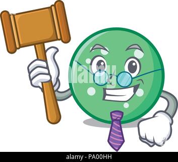 Judge circle mascot cartoon style Stock Vector