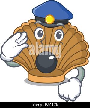 Detective sea shell character cartoon vector illustration Stock Vector ...