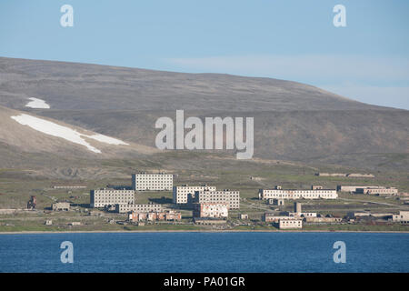 Provideniya city, Chukotka, Russia Stock Photo