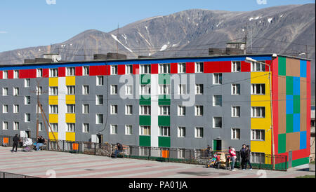 Provideniya city, Chukotka, Russia Stock Photo