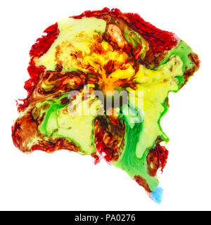 Vibrant, colourful abstract art with swirling patterns Stock Photo