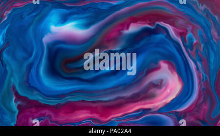 Vibrant, colourful abstract art with swirling patterns Stock Photo