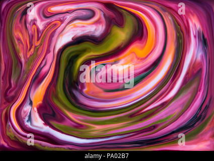 Vibrant, colourful abstract art with swirling patterns Stock Photo