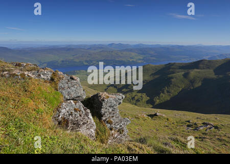 View of Loch Tay from the top of Ben Lawers nr Aberfeldy Stock Photo