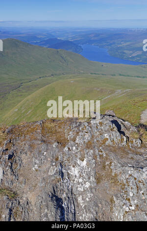 View of Loch Tay from the top of Ben Lawers nr Aberfeldy Stock Photo