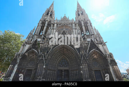 Saint-Ouen Abbey Church is a large Gothic Roman Catholic church in Rouen, Normandy. Stock Photo