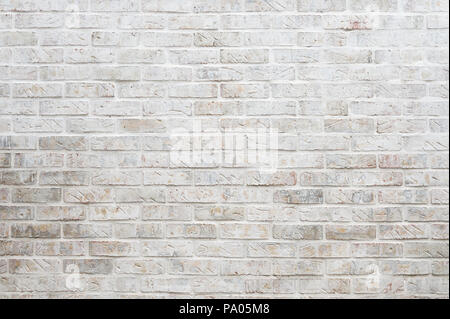 Abstract background of whitewashed brick wall Stock Photo