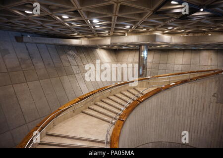 This underground building is house to the museums of Pre-Columbine Gold and Numanistic´s of Costa Rica. It´s located below Culture´s Plaza in San José Stock Photo