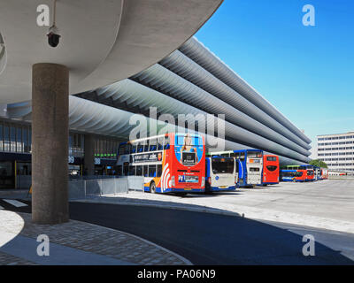 The iconic brutalist architecture of Preston Bus Station Stock Photo