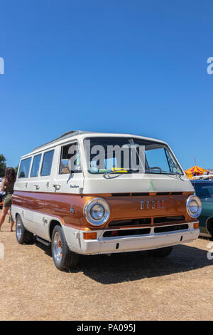 1966 vintage Dodge A100 camp wagon van at American classic car