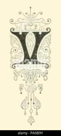 639 Fancy Letter V Stock Photo