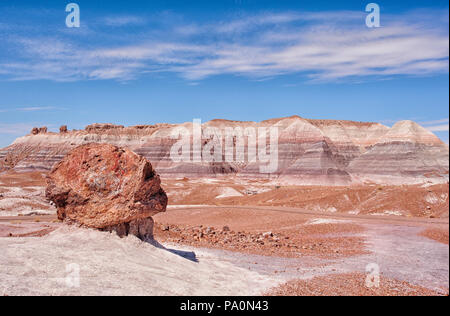 Petrified Forest National Park, Blue Mesa, Arizona Stock Photo