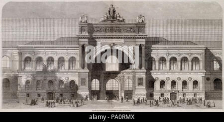 642 Façade du pavillon et de l'entrée principale du Palais de l'industrie Stock Photo