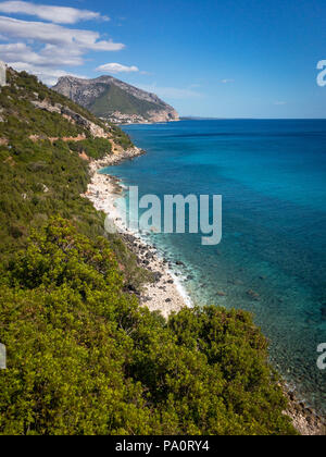 Coast south of Cala Ganone on the Italian island of Sardinia Stock Photo