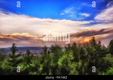 Taiyuan, Taiyuan, China. 20th July, 2018. Taiyuan, CHINA-Scenery of Gengyang Ecological Garden in Taiyuan, north China's Shanxi Province. Credit: SIPA Asia/ZUMA Wire/Alamy Live News Stock Photo