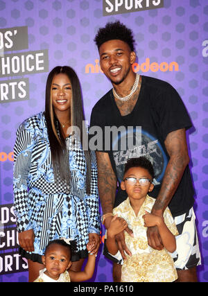 (L-R) Navi Young, Keonna Green, Nick Young Jr and Nick Young at the