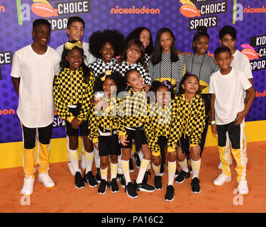 Santa Monica, USA. 19th July, 2018. The Sparkids attends Nickelodeon's Kids' Choice Sports 2018 hosted by Houston Chris Paul at The Barker Hanger on July 19, 2018 in Santa Monica, California. Credit: The Photo Access/Alamy Live News Stock Photo