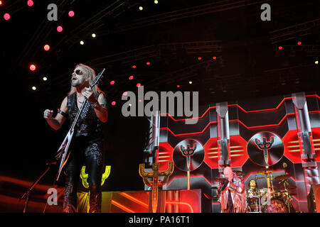 Malakasa, Greece. 19th July, 2018. Metal British Band Judas Priest, Performing Live On Stage At Rockwave Festival in Terravibe park 37th km north of Athens. Credit: Aristidis Vafeiadakis/ZUMA Wire/Alamy Live News Stock Photo
