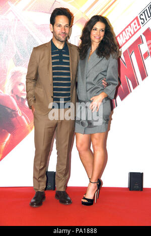 Rome Italy 19 July 2018 - Hotel De Russie - Photocall film presentation ANT-MAN AND THE WASP Paul Rudd and Evangeline Lilly  Credit: Giuseppe Andidero/Alamy Live News Stock Photo