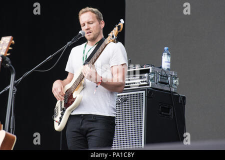 Pori, Finland. 20th July 2018. Jordan Rakei performing Finnish open air festival Pori Jazz. Credit: Stefan Crämer/Alamy Live News Stock Photo Alamy