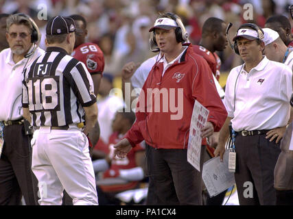 San Diego, California, USA. 26th Jan, 2003. Buccaneers head coach Jon Gruden on Sunday, January 26, 2003, in San Diego, California. The Buccaneers defeated the Raiders 48-21 in the Superbowl game. Credit: Al Golub/ZUMA Wire/Alamy Live News Stock Photo