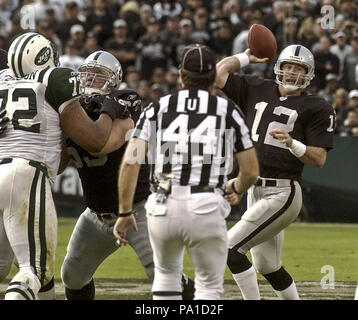 12 JAN 2003: Oakland Raiders Tim Brown during a playoff game against the  New York Jets on Sunday January 12, 2003, in Oakland, CA. (Icon Sportswire  via AP Images Stock Photo - Alamy