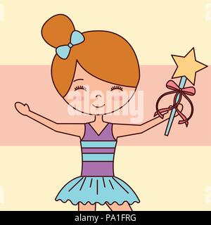 beautiful ballerinas ballet cartoon character Stock Vector