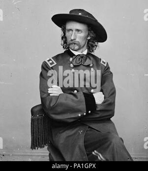 Conflict between General George Custer (1839-76) and Crazy Horse (Sioux ...