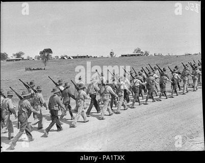 249 SLNSW 25381 Military camp at Ingleburn Stock Photo