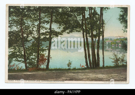 714 Glimpse of Mirror Lake, Adirondack Mountains, N.Y (NYPL b12647398-75482) Stock Photo