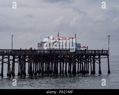 Newport Beach, MAR 24: The famous Balboa Pier on MAR 24, 2018 at Newport Beach, California Stock Photo