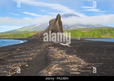 Atlasov Island, Kuril Islands Stock Photo