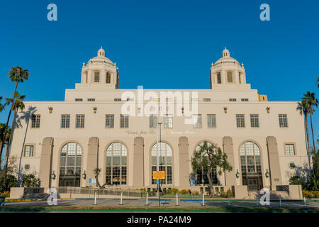 Los Angeles, JUL 12: Special building of the USPS in downtown on JUL 12, 2018 at Los Angeles, California Stock Photo
