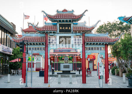 Los Angeles, JUL 12: Historical building in Chinatown on JUL 12, 2018 at Los Angeles, California Stock Photo