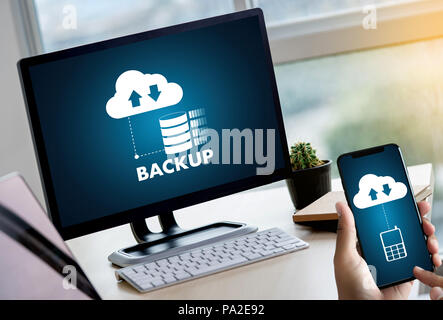 LIVE STREAMING Backup Download Computing Digital Data transferring , STREAMING Download Stock Photo
