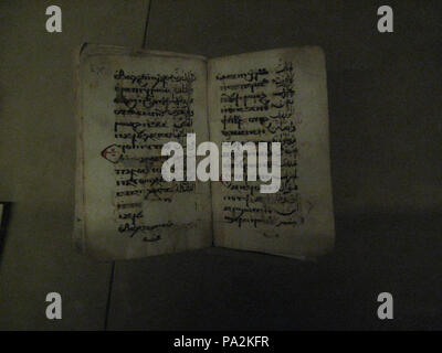 Coptic writing - ancient Coptic text on papyrus dating from 1000-1100 ...