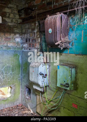 electrical switch boxes in an abandoned building Stock Photo - Alamy