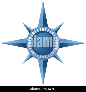 Compass rose symbol - wind rose sign Stock Vector
