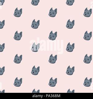 Vector pattern with bats on pastel background. Stock Vector