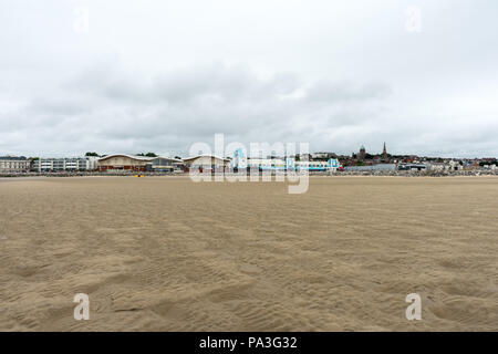 Beach view of New Brighton, a seaside town on the Wirral Stock Photo