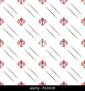 Seamless Vector Pattern With Royal Lily Stock Vector